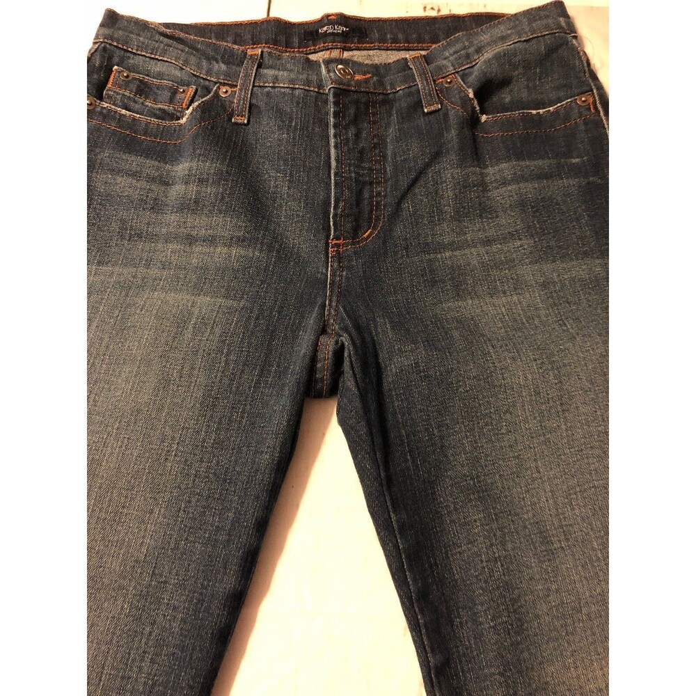 Karen Kane Women's Jeans Boot Cut Stretch Distressed Jeans Size 8 X 30